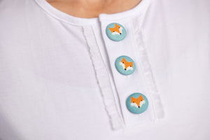 ADULT BABY SHIRT WITH DECORATIVE BUTTONS AS YOU WISH
