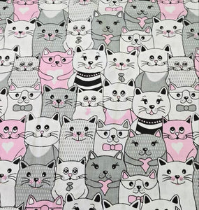 adult baby sleeping bag COTTON - YOUR SIZE (TAILOR MADE, up to XXL) - CATS