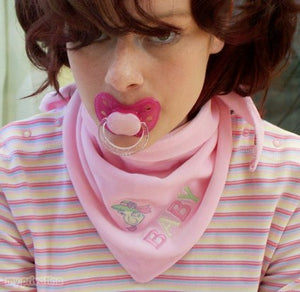 adult baby neckerchief with embroidery