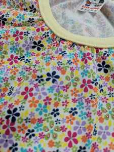 adult baby onesie bodysuit Piroschka cotton FLOWERS, size: S